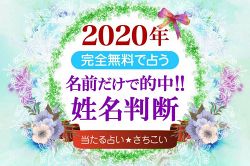 姓名判断│【2020年　姓名判断】年運特別占い◆仕事・恋愛・結婚・全体運◆